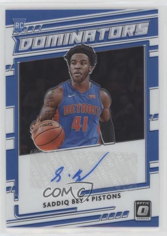 2020-21 Panini Donruss Optic Rookie Dominators Signatures /99 Saddiq Bey Auto RC