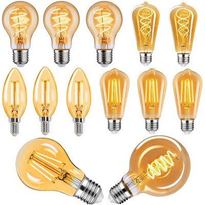 E27 Vintage Edison Lampe LED Glühbirne Filament 4W Retro Leuchtmittel Warmweiss