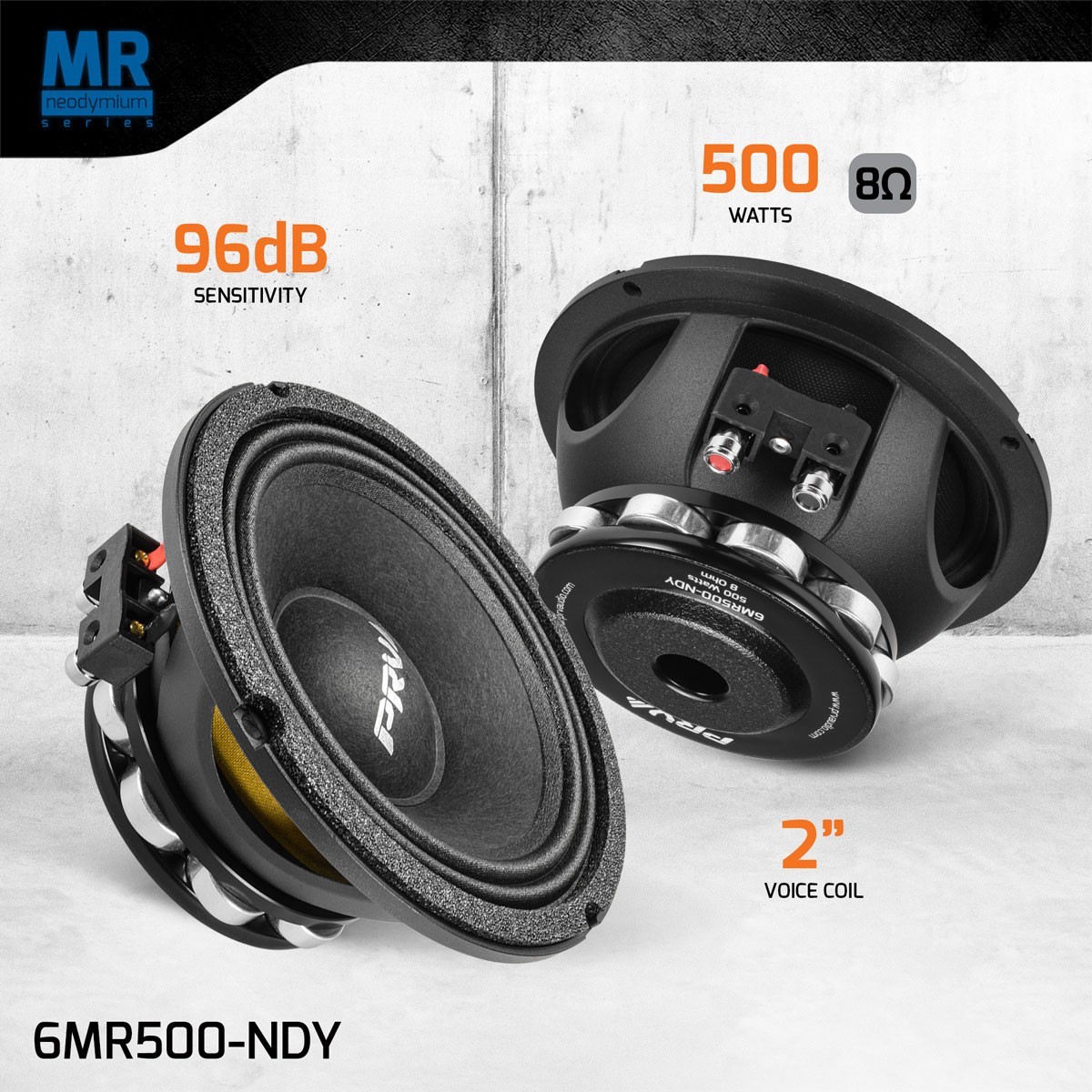 1x PRV Audio 6MR500-NDY Midrange Neodymium 6.5
