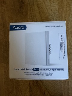 Aqara H1 EU Smart weiß Wandlichtschalter ohne Neutral einzelne Wippe Zigbee
