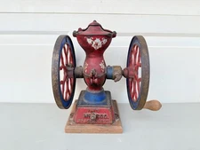 Antique Rare Chas Parker No. 200 Dual Wheel Cast Iron Coffee Grinder Mill