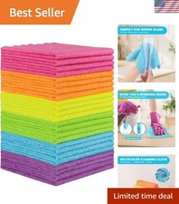 Microfiber Cleaning Cloth - 24 Pack, Cleaning Rags 12x11 inch