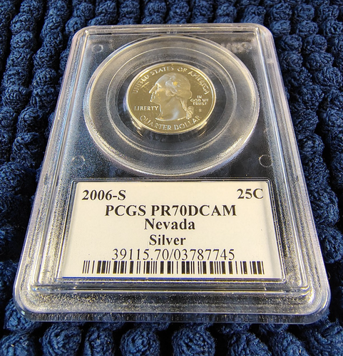 2006-S Proof Silver (90%) Nevada Statehood Quarter - PCGS PR 70 DCAM -Flag Core - Picture 3 of 12