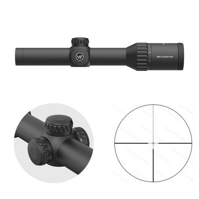 Vector Optics SCOC-48 Continental x6 1-6x24 Fiber Zielfernrohr für Jagd, Sport
