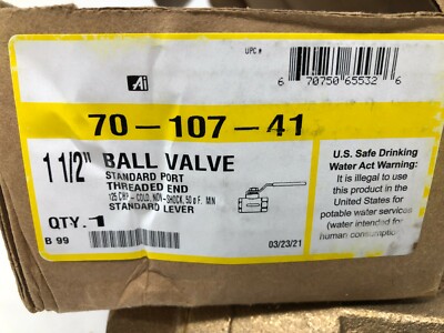 Apollo 70-107-41 1-1/2'' FNPT Bronze Threaded Shut-Off Ball Valve 125PSI CWP 