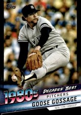 2020 Topps Decades Best Black #DB-68 Goose Gossage 257/299 New York Yankees HOF