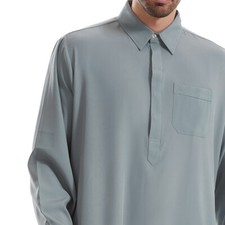 Saudi Men Abaya Muslim Kaftan Jubba Thoub Thobe Long Robe Ramadan Dishdasha Arab