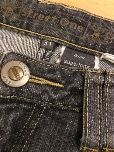 Street One Jeans "Eva" Gr.W31 Super long Schwarz Stonewashed Gebraucht - Bild 2 von 9