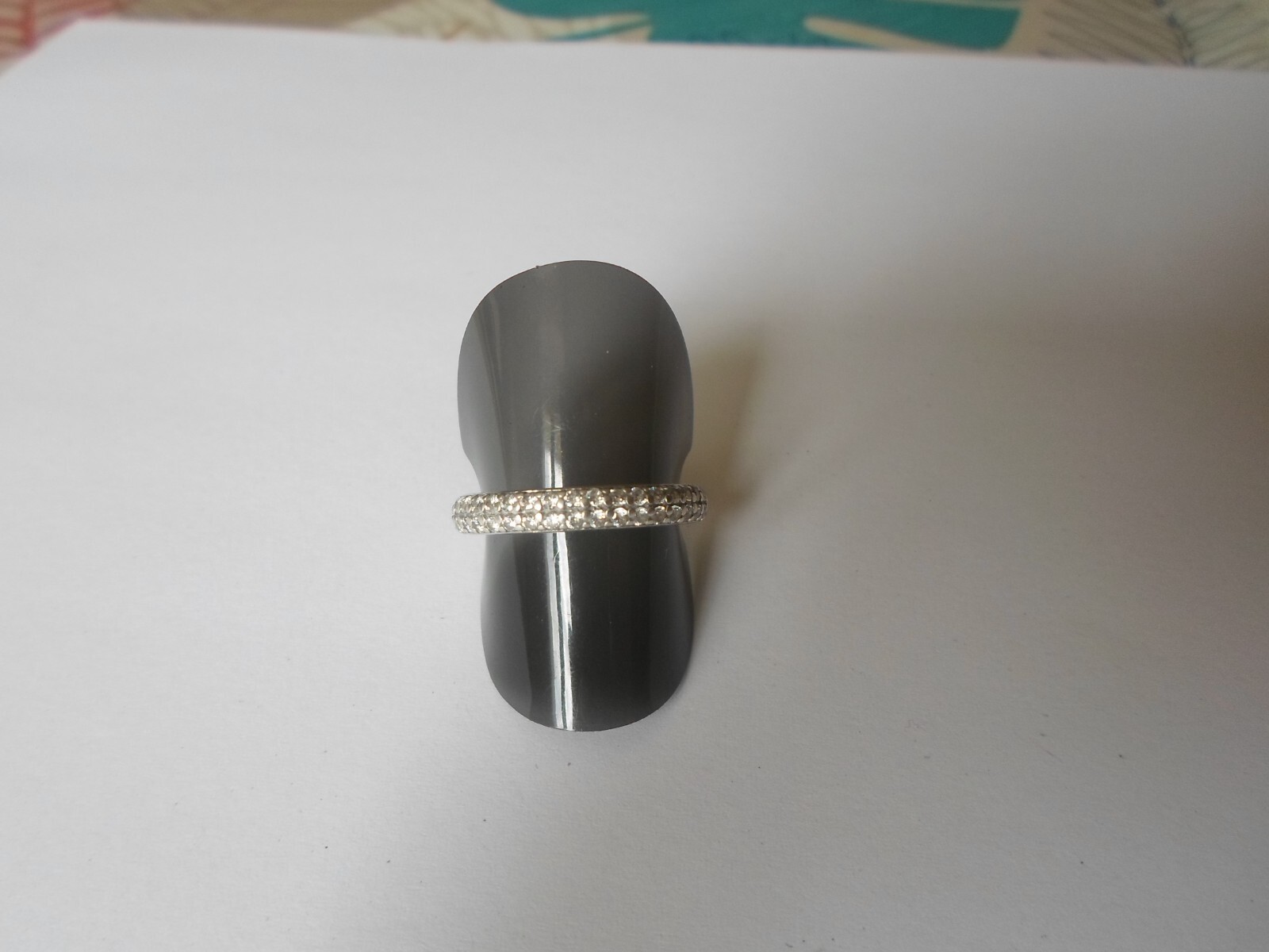 bague en argent massif, demi tour, doubles rangs … - image 10