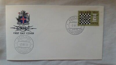 1972 Reykjavik Utgafudagur Island First Day Cover Issue - 2 VII 72 - Chess Stamp