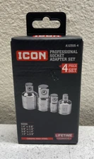 Icon Socket Adapter Set 4 pcs Chrome Moly Steel A123US-4