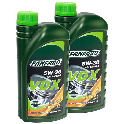 2x 1 Liter FANFARO 5W-30 VDX Leichtlauf Motoröl Motor Öl VW MB GM BMW Oel