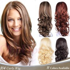 OneDor 23" Curly 3/4 Head Lady Japanese Synthetic Premium Hair Wig with Combs