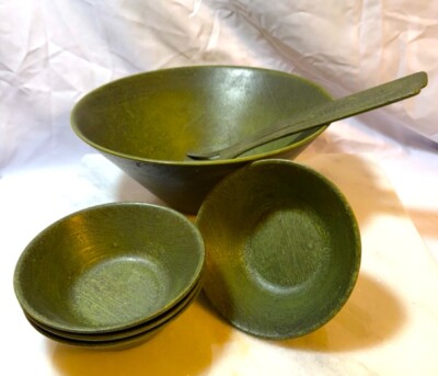 Mod Vintage Fleetwood by Sheffield Salad Set - Avocado Green!
