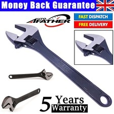 18" Inch 450mm Heavy Duty Adjustable Wrench Spanner Hand Workshop Farm Tool