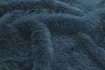 Stoff Polyester Fell jeansblau cm Flor Fellimitat Fellstoff