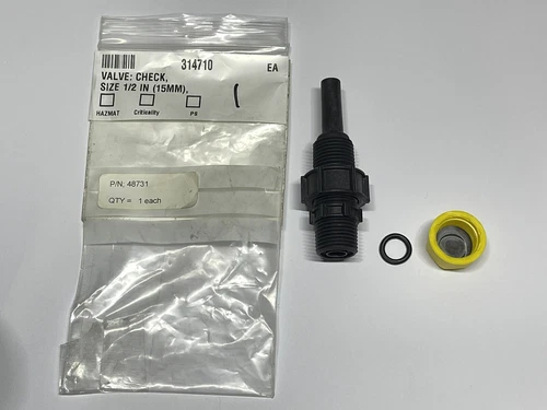 LMI Roytronic 48731 Injection Back Check Valve Assembly PVDF Metering Pump Parts