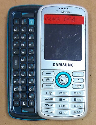Samsung Gravity SGH-T459 - White and Blue ( T-Mobile ) Rare Slider Cell Phone