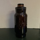 Borden Cremora Jar Canister w/ Lid Glass Apothecary Fleur de Lis 9" Tall VTG — photo 1