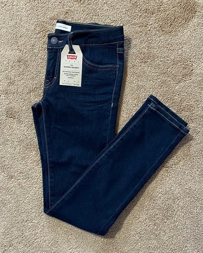 NWT Levi's Girls 710 Super Skinny Fit Jeans Size 10 REG Color Blue Asphalt $40 - Picture 4 of 10