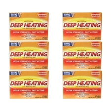 6 Pack Mentholatum Ultra Strength Deep Heating Pain Relieving Rub 2x2Oz Tubes Ea