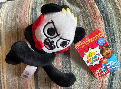Ryan's World Pocket Watch Combo Panda 5'' Plush Stuffed Animal 2018 RTR NWT Ryan