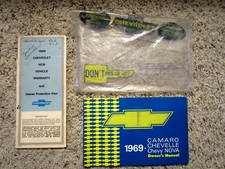 1969 Chevelle SS GM Factory Original Owners Manual Set 136379A Blank OPP 136379A