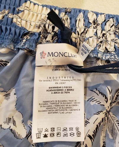 MONCLER ANNI Floral Print Bikini Swim Set Blue 3pcs 10 / 140cm H19542C00003 $450 - Picture 8 of 9