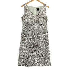 Ann Taylor Women's Multicolor V-Neck Back Zipper A-Line Dress Size 6