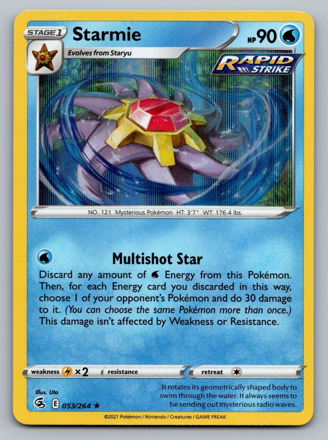Pokemon TCG Fusion Strike Starmie #53 Holo