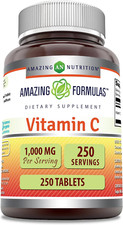 Amazing Formulas Vitamin C 1000 Mg Tablets Supplement, Non-Gmo, Made in USA