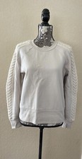 EUC Ladies BURBERRY Rope Knit Sleeves Jumper Size P/S Sweatshirt