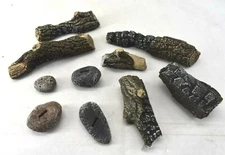 Pack Of 10 Travis Industries Log And Wood Set For Linear Traditional Fireplace