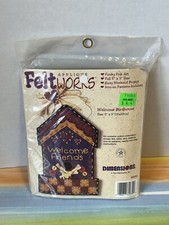 Dimensions Feltworks Welcome Birdhouse friends felt appliqu  kit 62034 5  x 9  