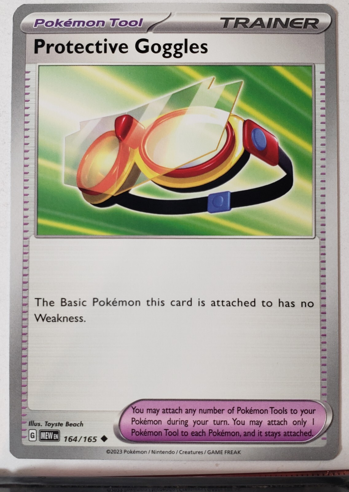 Protective Goggles 164/165 NM / M - 151 Scarlet Violet Pokemon Card