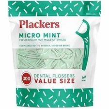 300 ct Plackers Micro Mint Dental Floss Tooth Picks Plastic Oral Teeth Flossers
