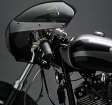 Cupolino Moto Cafe Racer Custom Naked Epoca Nero Universale Honda Kawasaki Guzzi