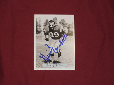 HALL OF FAME LEGEND BALTIMORE COLTS GINO MARCHETTI AUTOGRAPHED CARD W/COA
