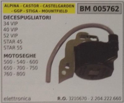 3210670 Electronic Coil Chainsaw Alpina Castor Castelgarden Stiga 500 540 600