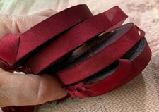 silk hand dyed 7/16" ribbon on bias 1yd made in USA valentina