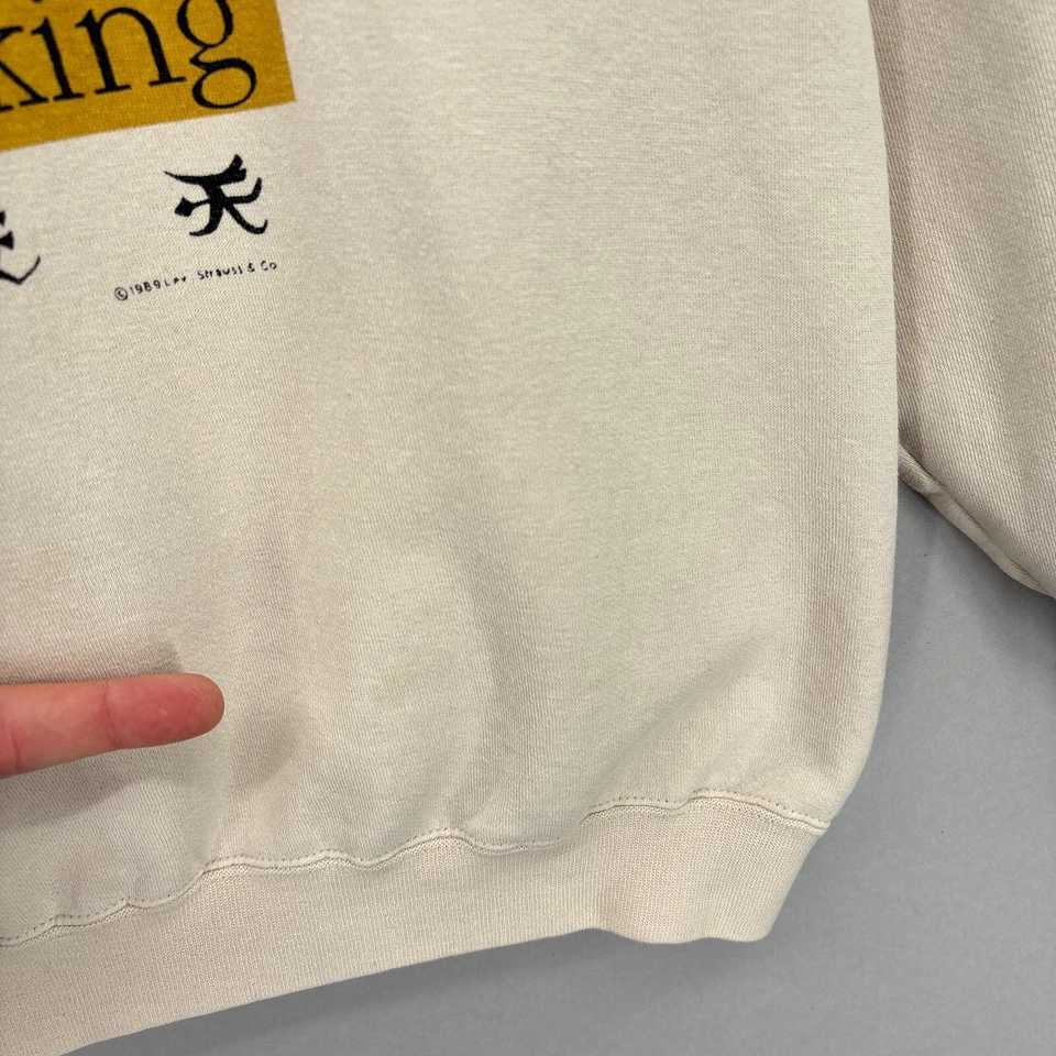 Vintage Levis Dockers Sweatshirt Men Medium Crew Chinese Ringer Flying Boats 80s - Image 4 of 4