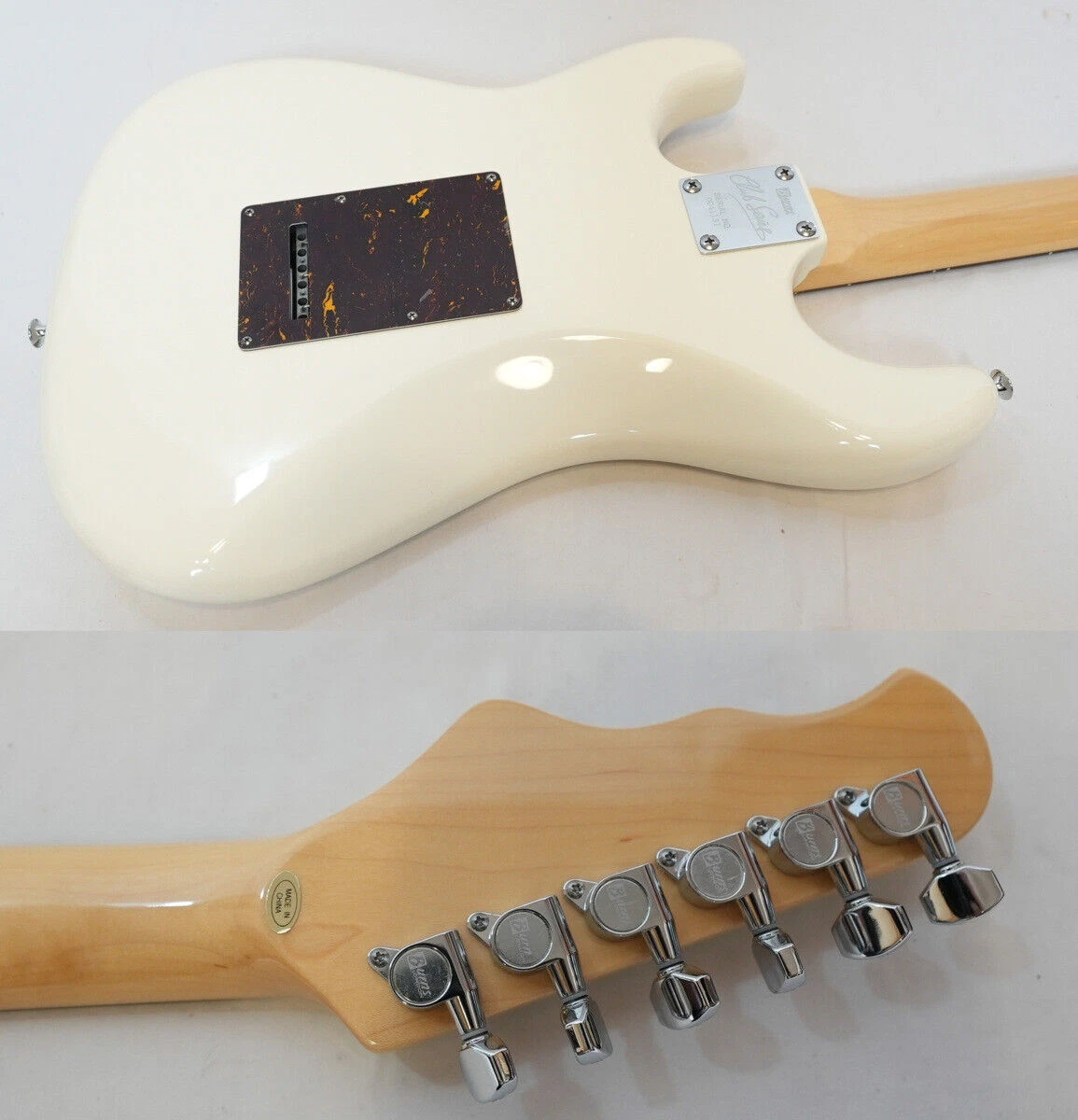Used BURNS LONDON COBRA DX Pearl White Electric Guitar Good Condition W/GB