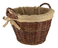 Kaminkorb Holzkorb Kaminholzkorb Aus Weide Mit Jute Ø 40 Cm (Art. 90340-40)