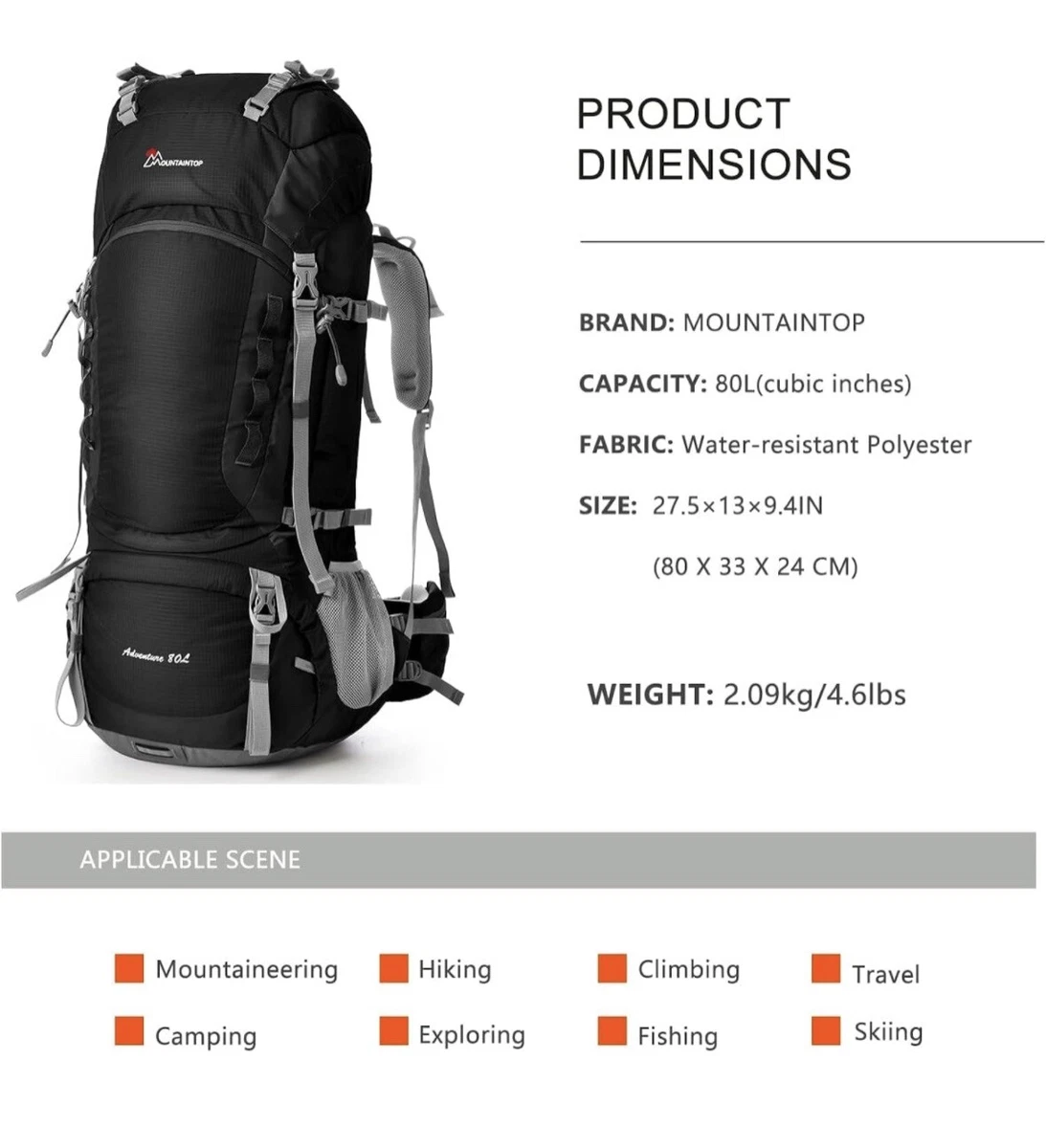 Mountaintop 2025 adventure 80l