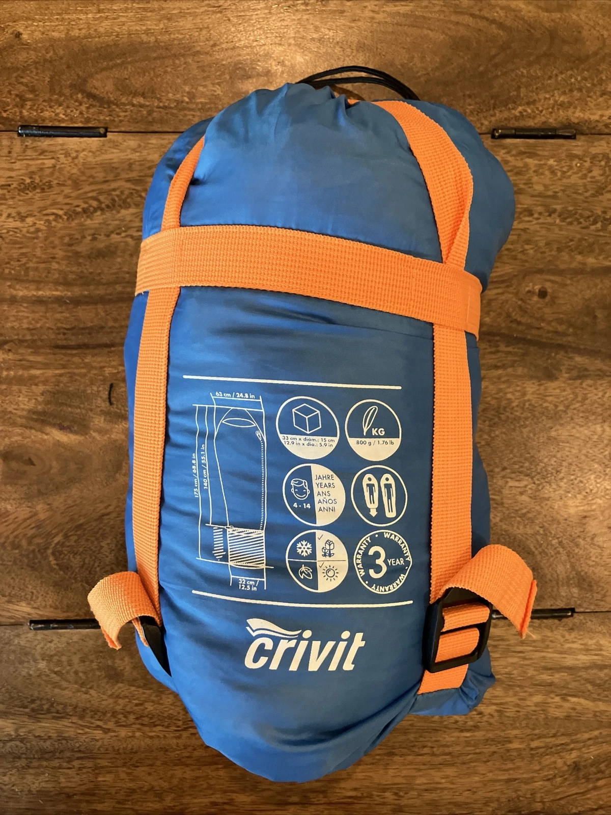 CRIVIT Child Camping Sleeping Bag 4-14 Years