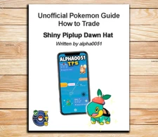 Pokemon Guide How to Trade Shiny Turtwig Lucas Hat Include 1 Registered Trade