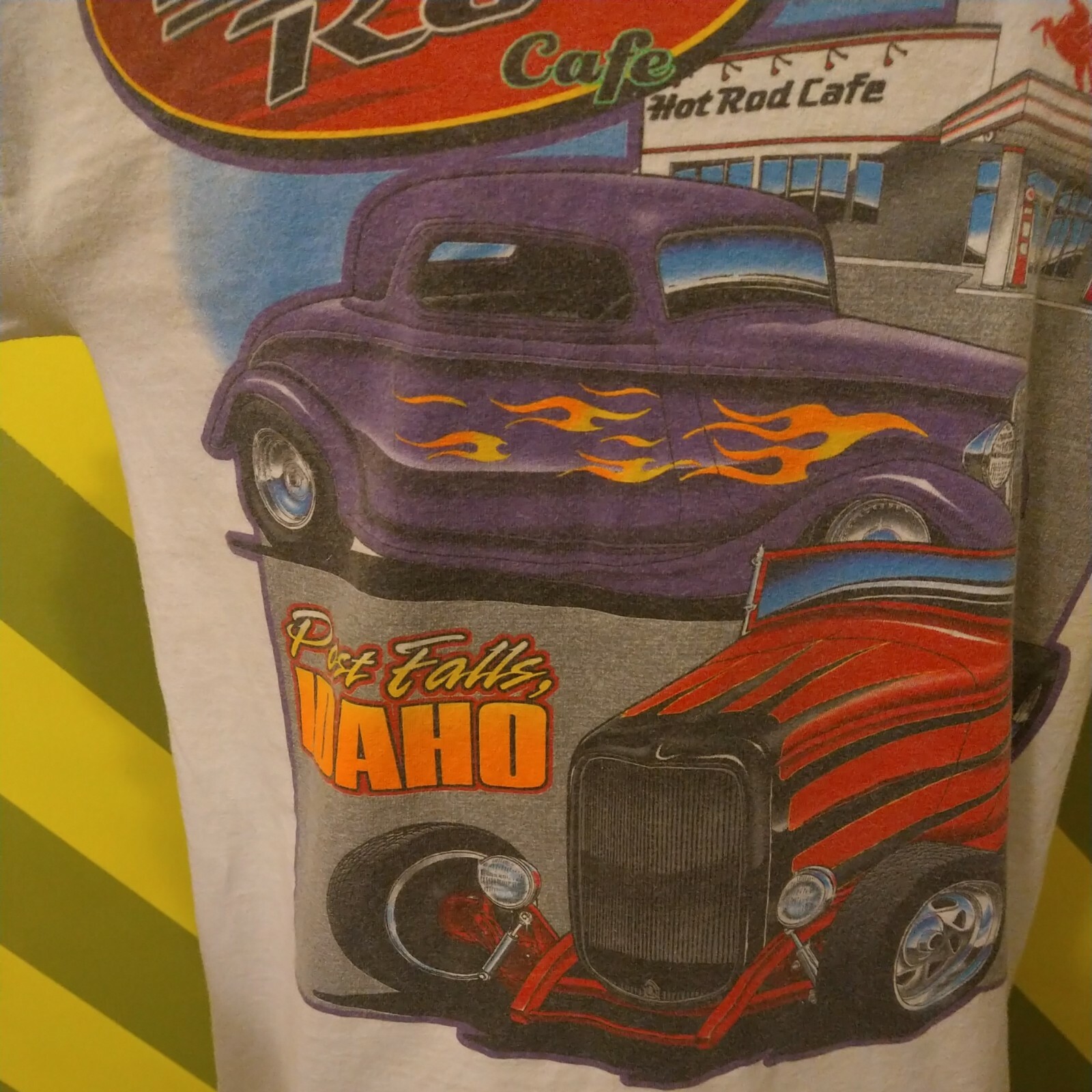 Vintage Gildan Car Show Shirt Hot Rod Cafe Medium M … Gem