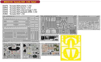 Eduard Big-Ed BIG33142 1:32 Panavia Tornado ECR 1/32 (entworfen zur Verwendung mit Ital