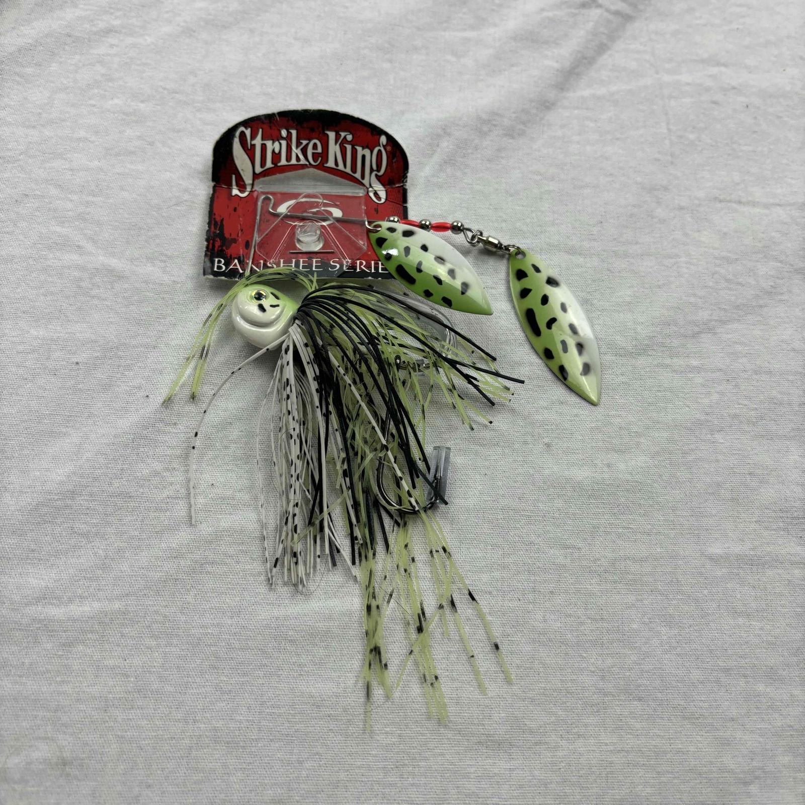 NWT Strike King Freshwater Spinnerbait Green Multi Double Blades Green