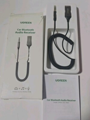 Ugreen Bluetooth 5.0 Receiver Adapter 3.5mm AUX for Car Hands-Free Audio Kit